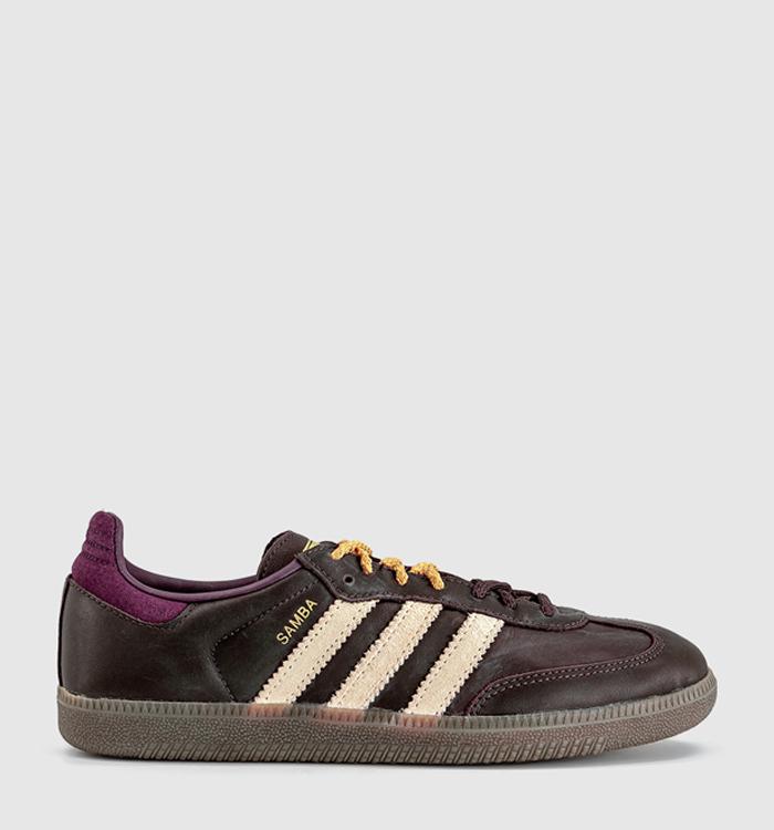 adidas Samba OG Trainers Brown Warm Vanilla Maroon