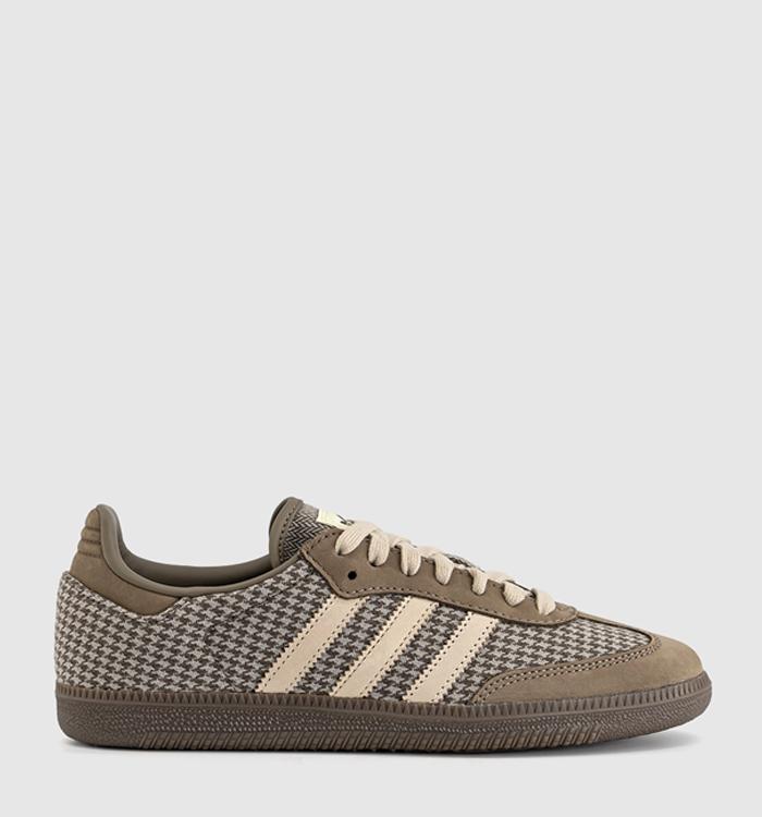 adidas Samba OG Trainers Blanch Brown Khaki Three Silver Pebble
