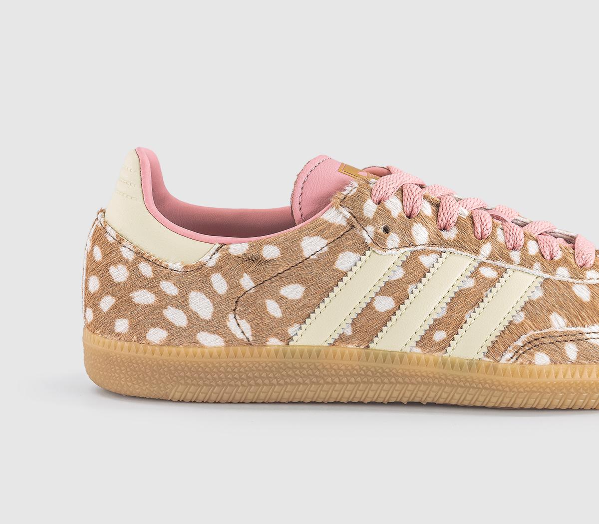 adidasSamba Og TrainersDeer Print Brown Desert Warm Vanilla Wonder Mauve