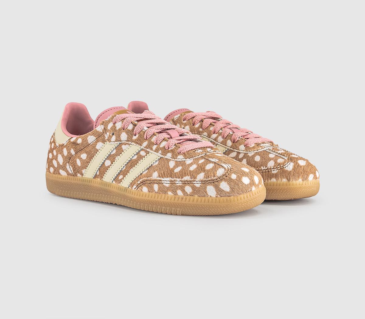 adidasSamba Og TrainersDeer Print Brown Desert Warm Vanilla Wonder Mauve