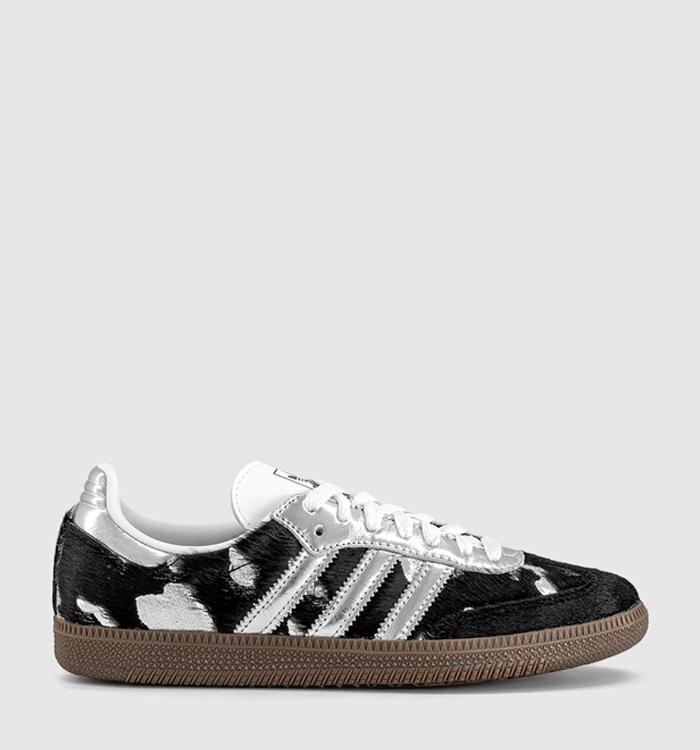 adidas Samba OG Trainers Black Silver Metallic White