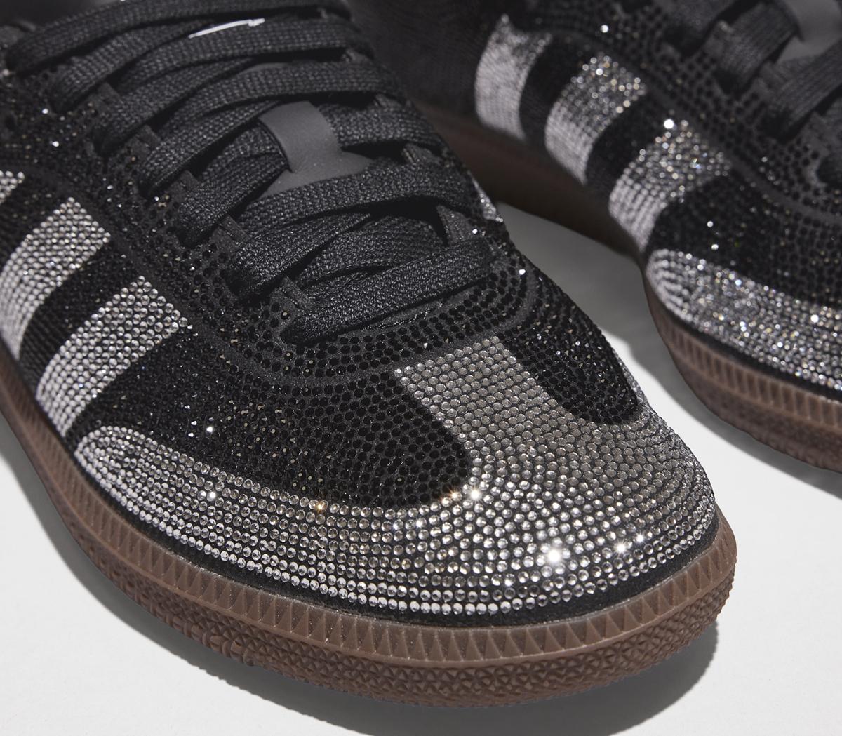 adidas Samba OG Trainers Crystal Black Black Silver - Women's Trainers