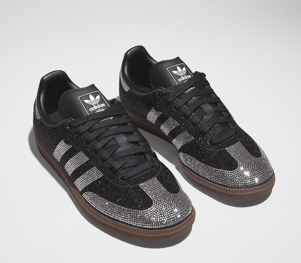 adidas Samba OG Trainers Crystal Black Black Silver - Women's Trainers