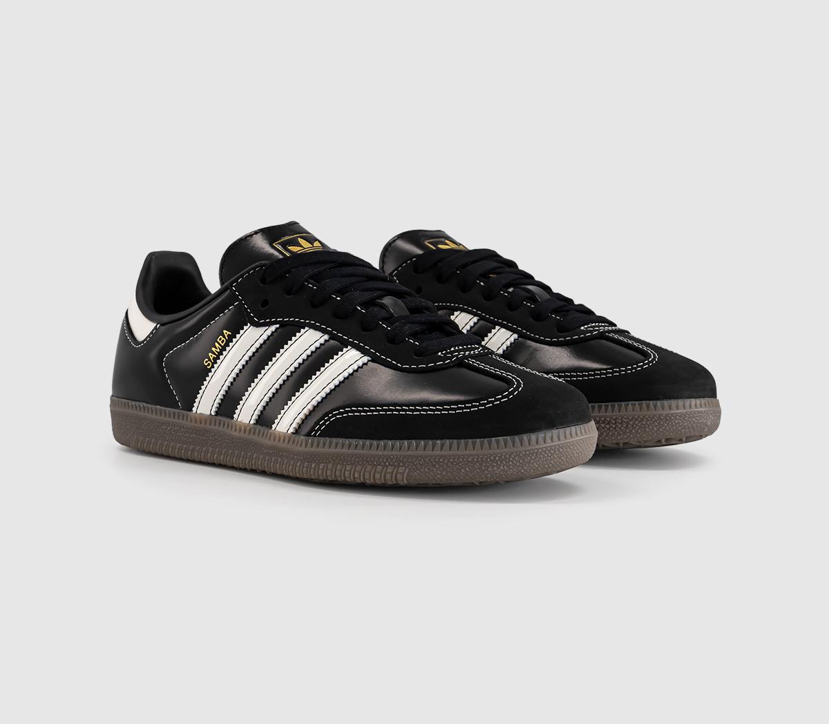 adidasSamba OG TrainersExclusive Black Off White Gold Metallic