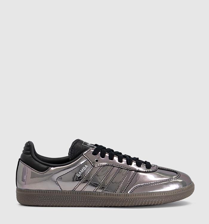 adidas Samba OG Trainers Metallic Black Black Gum