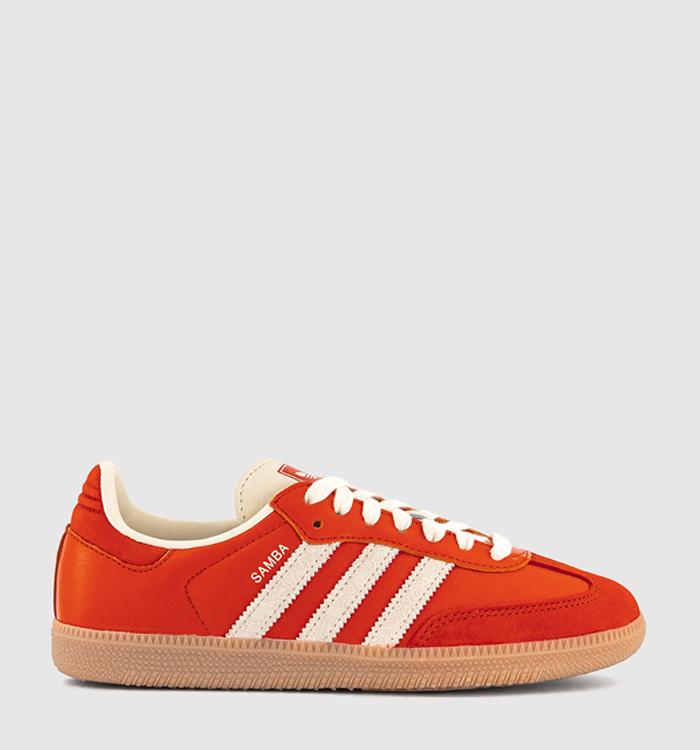 adidas Samba OG Trainers Collegiate Orange Cream White Gum