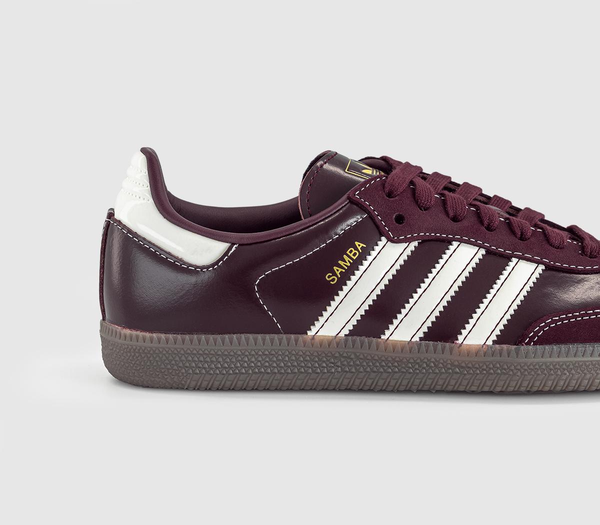 adidasSamba OG TrainersMaroon Off White Gold Metallic