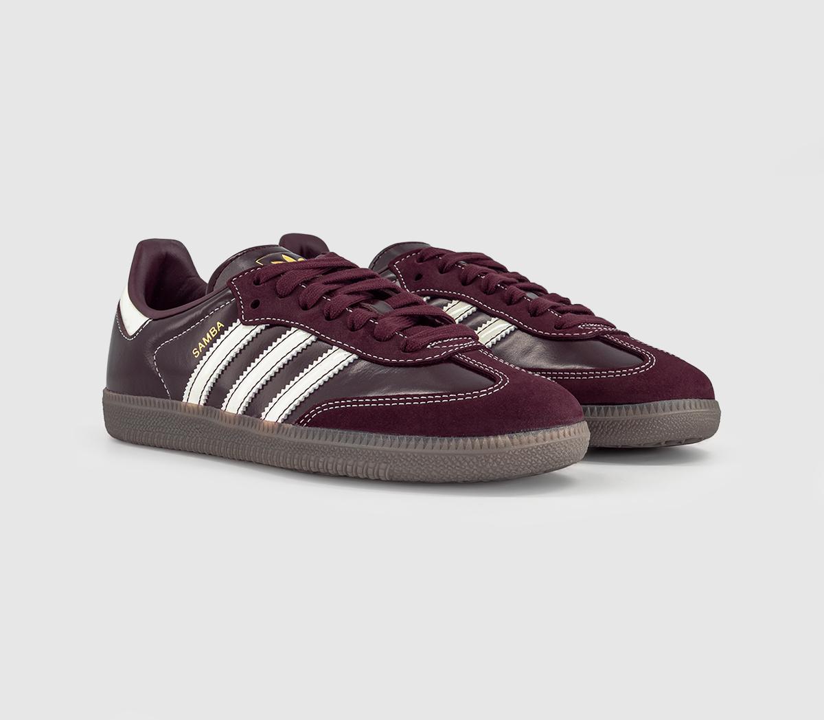 adidasSamba OG TrainersMaroon Off White Gold Metallic