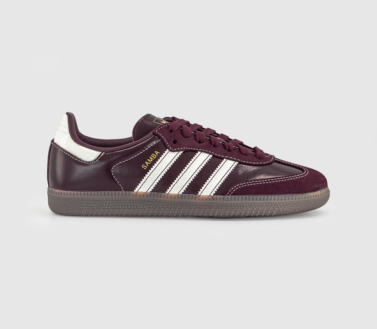 adidasSamba OG TrainersMaroon Off White Gold Metallic