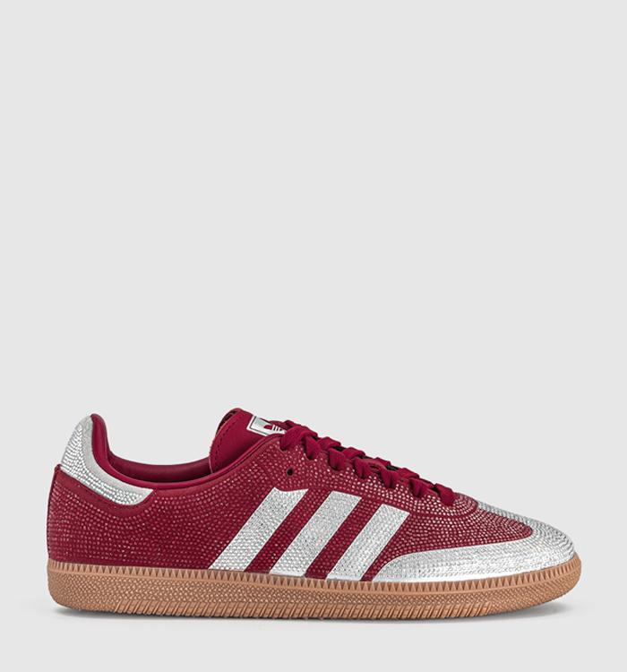 adidas Samba Og Trainers Team Victory Red Silver Metallic Gum
