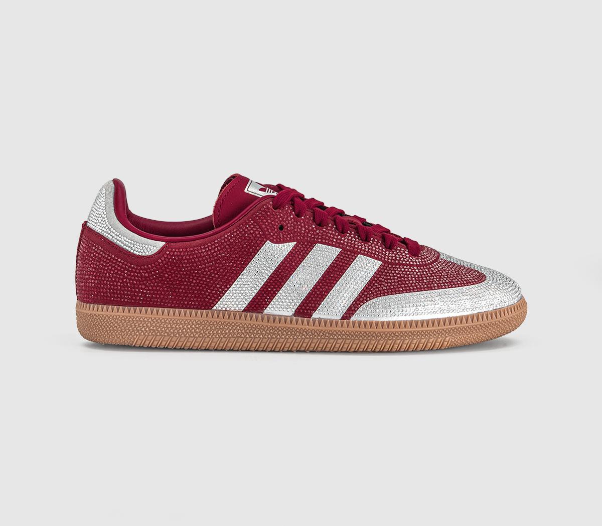 Adidas Womens Samba Og Trainers Team Victory Red Silver Metallic Gum, 5.5
