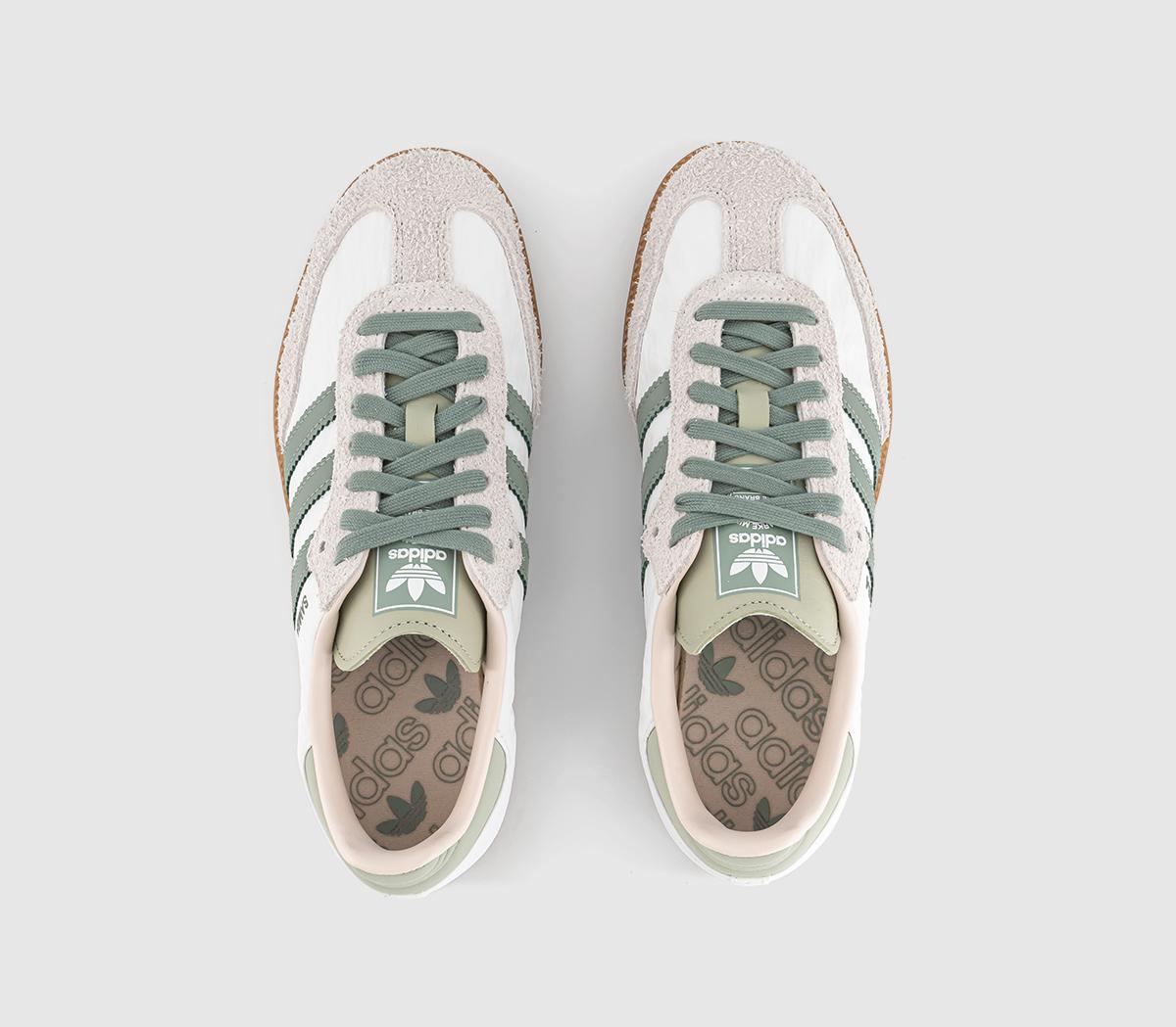 adidasSamba OG TrainersWhite Silver Green Putty Mauve
