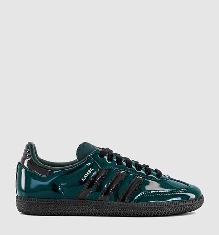 adidas Samba OG Trainers Aurora Ivy Core Black Silver Met