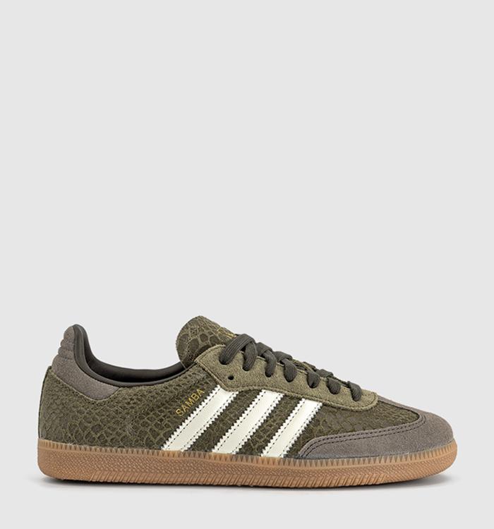 adidas Samba OG Trainers Focus Olive Offwhite Gum