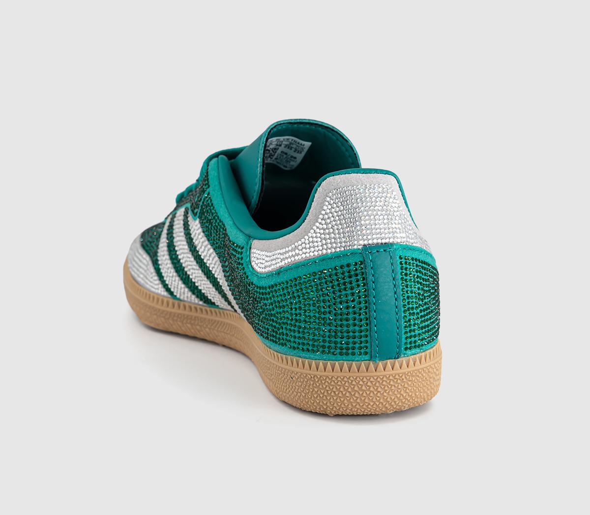 adidasSamba OG TrainersRhinestone Equipment Green Silver Metallic Gum