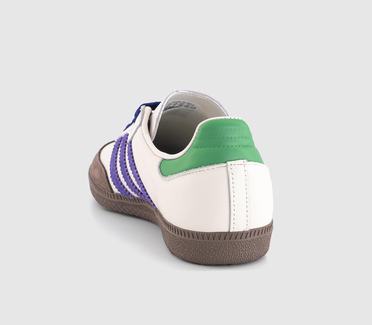 adidas Samba OG Trainers adidas Samba OG Trainers Offwhite Collegiate Purple Preloved Green