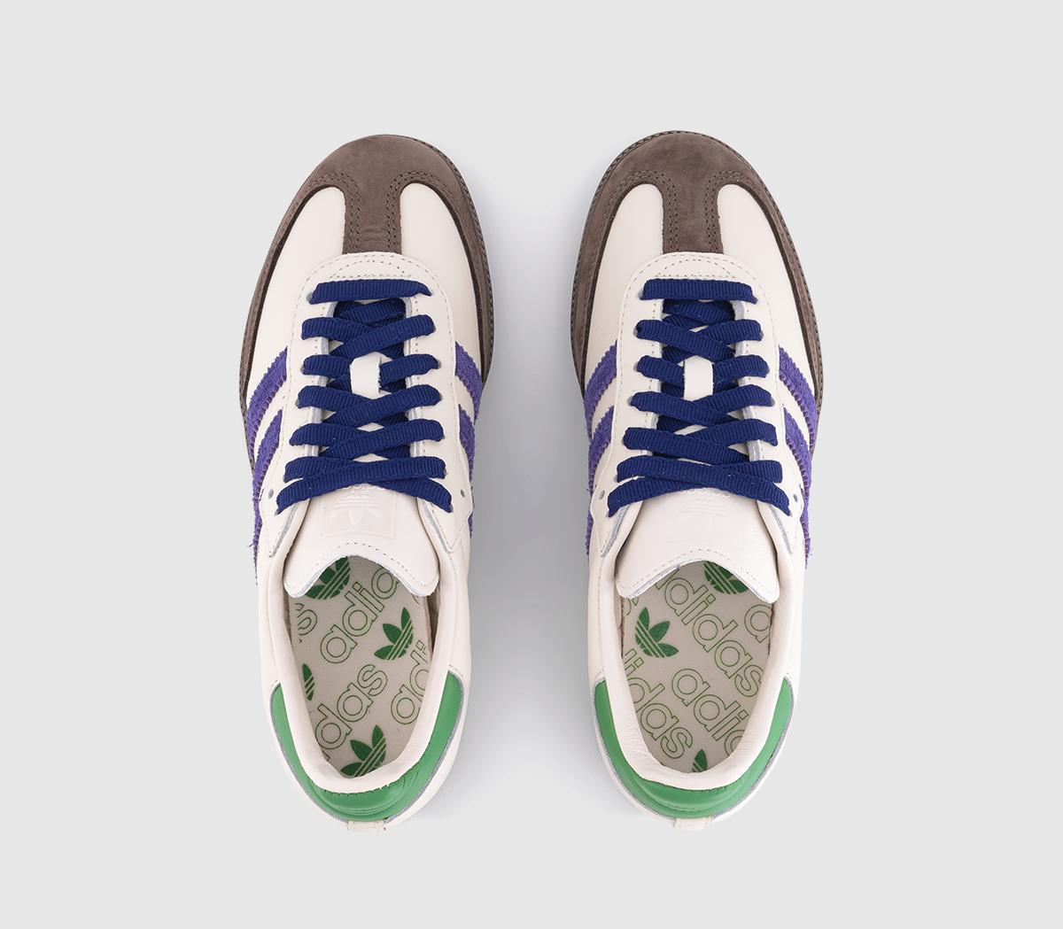 adidas Samba OG Trainers adidas Samba OG Trainers Offwhite Collegiate Purple Preloved Green