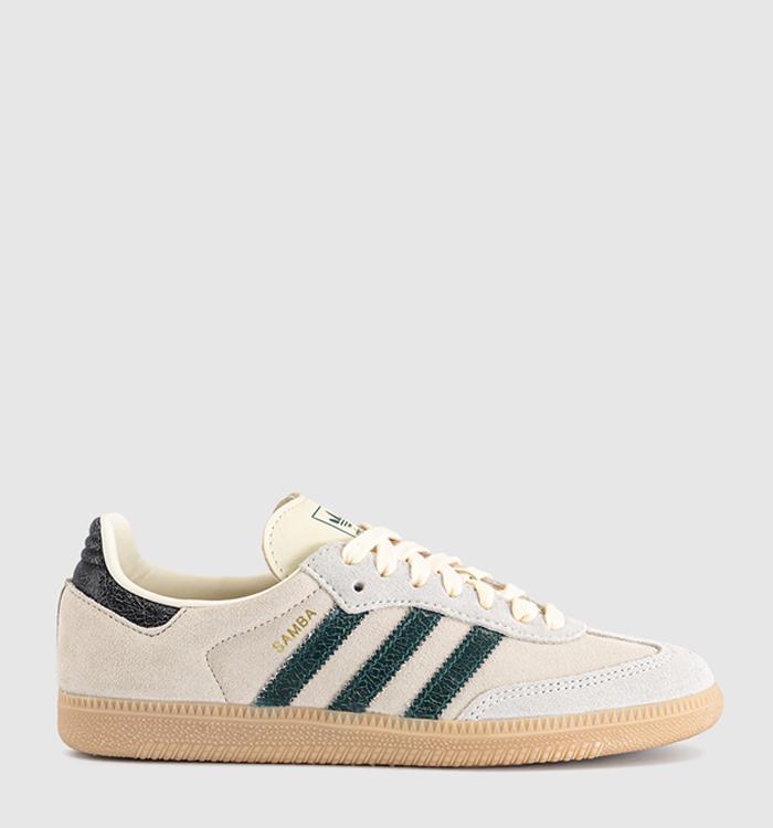 adidas Samba OG Trainers Cream White Collegiate Green Magic Beige