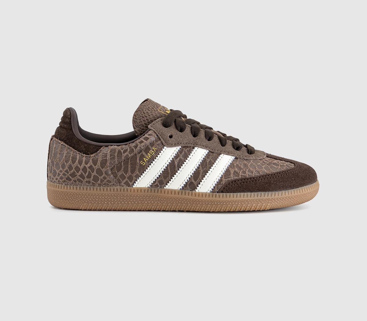 Adidas Samba Og Trainers Brown Earth Strata Offwhite Gum In  Natural in Women's Size 4.5, Offspring