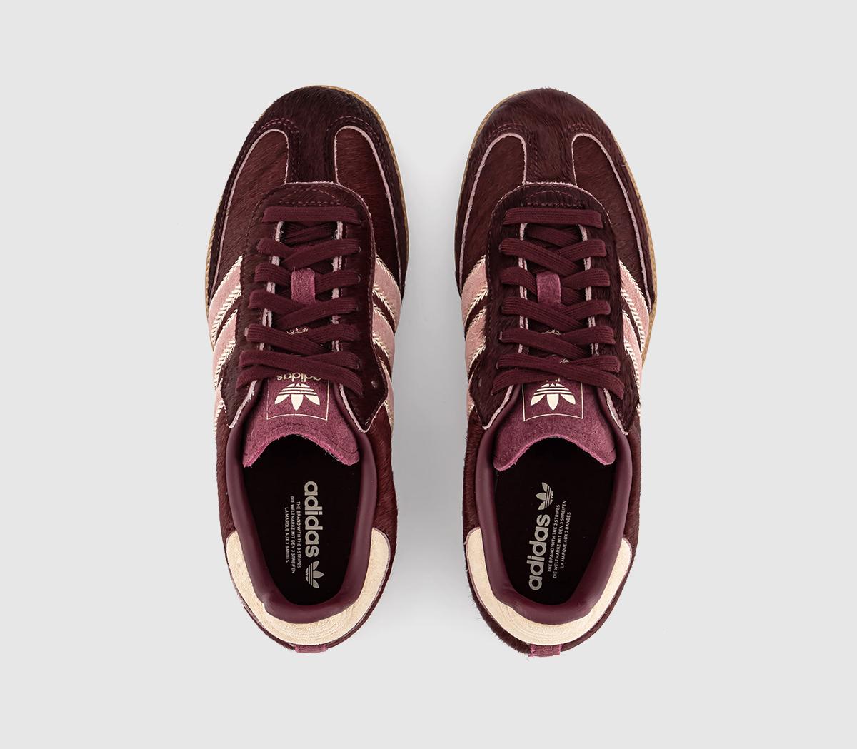 adidasSamba OG TrainersPony Hair Sand Strata Maroon Warm Clay