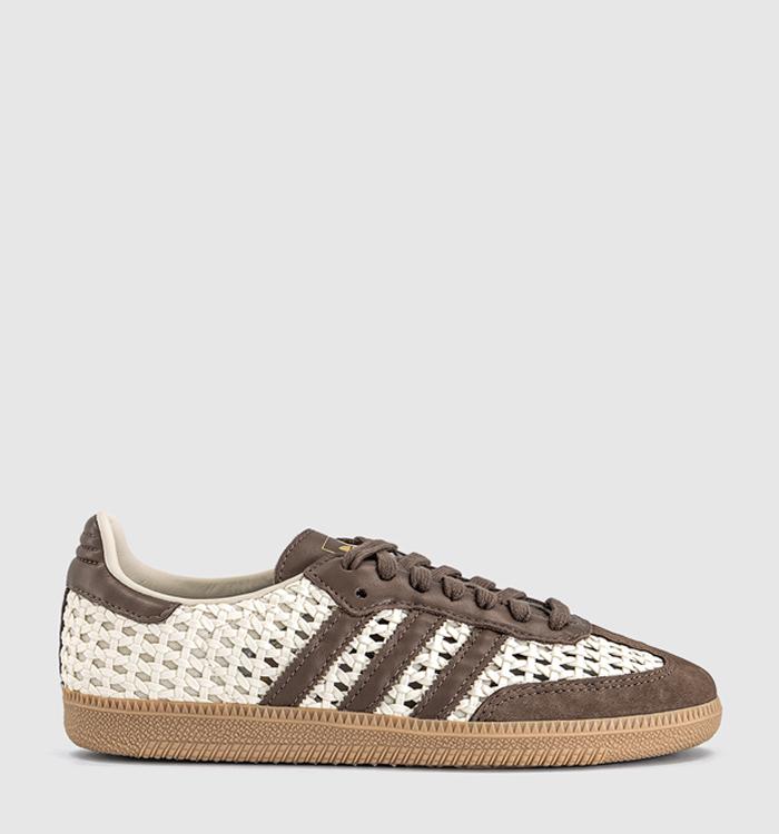 adidas Samba OG Trainers Cream White Earth Strata Gold Metallic