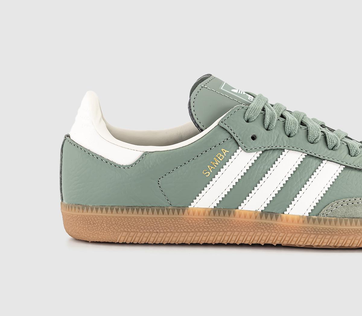 adidas gazelle silver green womens Women's Adidas Samba OG in Off White / Green  Oneness Boutique