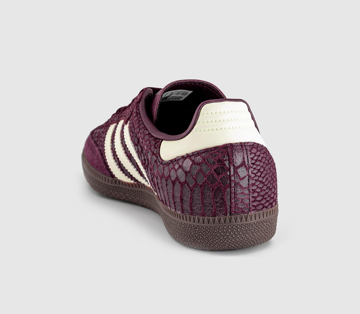 adidasSamba OG TrainersSnake Print Maroon Cream White Gold Metallic