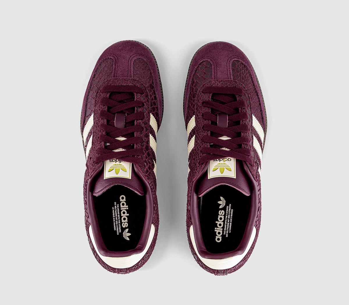 adidasSamba OG TrainersSnake Print Maroon Cream White Gold Metallic