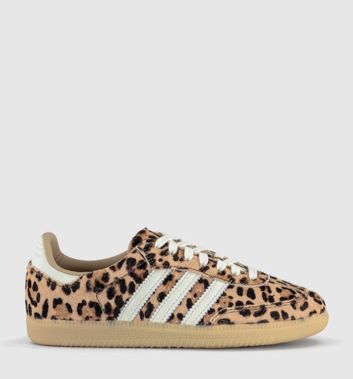 adidas Samba OG Trainers Leopard Magic Beige Ivory Gum