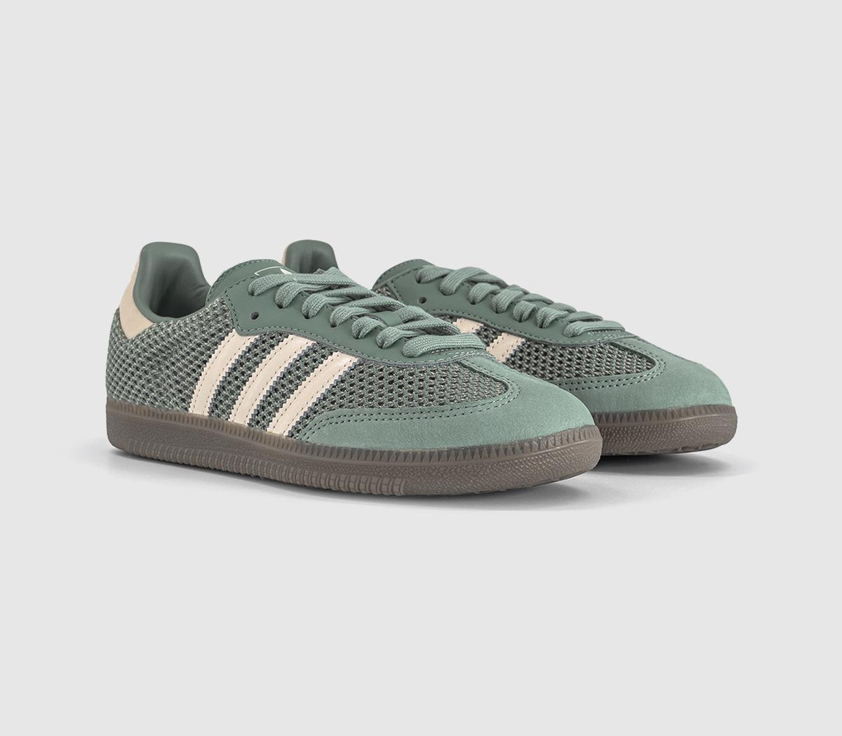 adidasSamba OG TrainersSilver Green Wonder White Gold Metallic