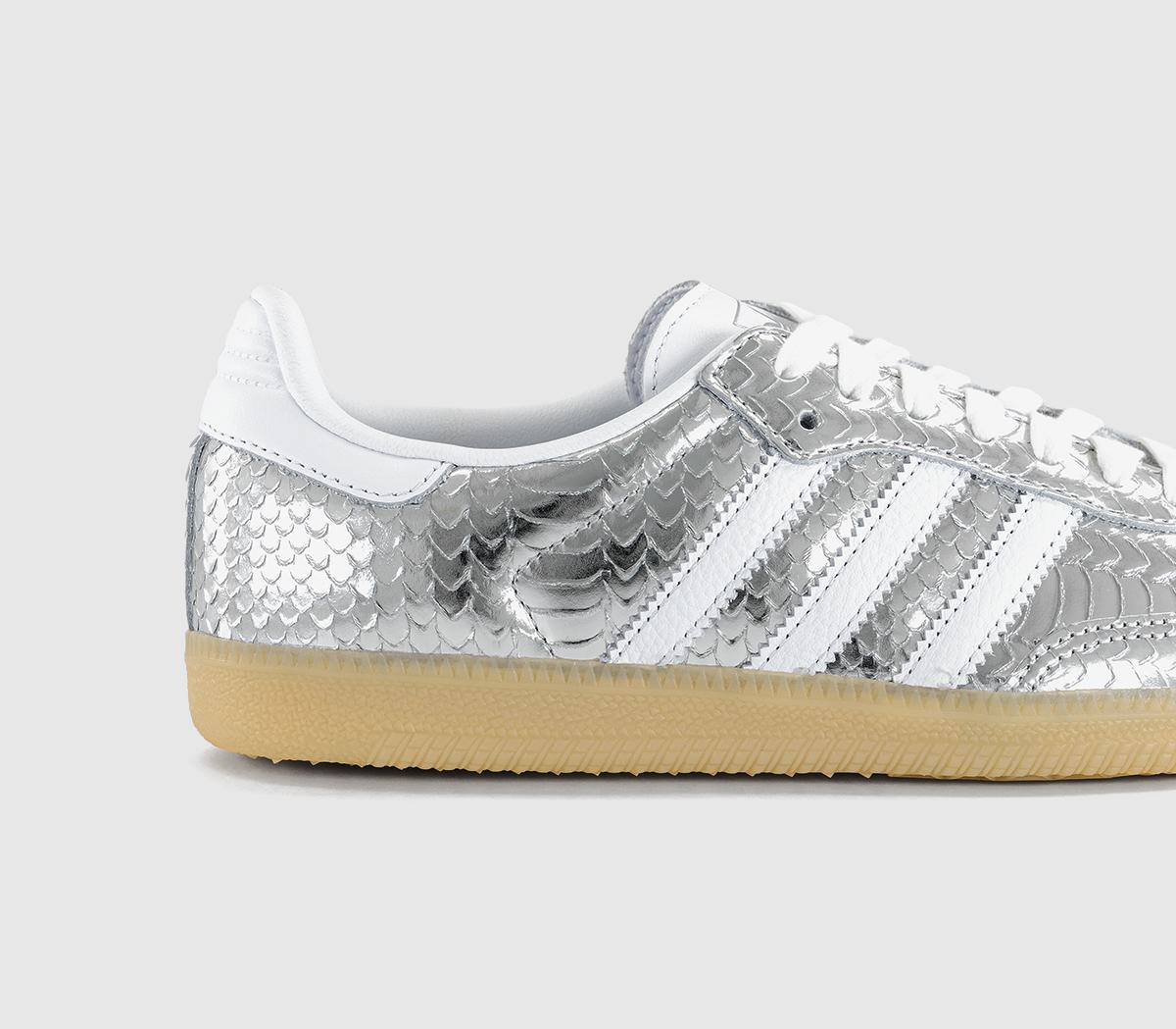 adidasSamba OG TrainersSnake Silver Metallic White Gum