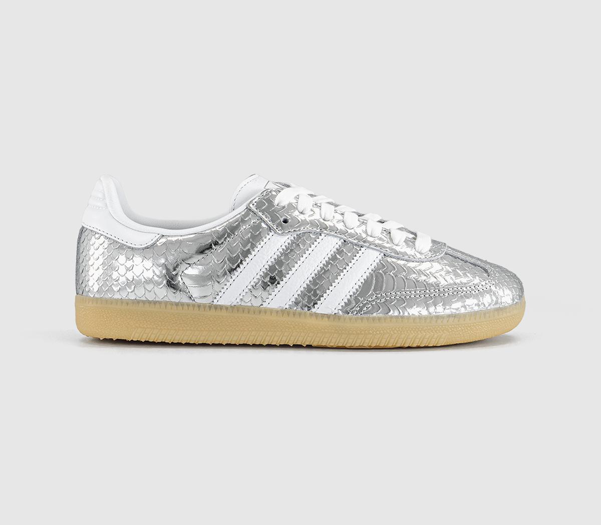 adidasSamba OG TrainersSnake Silver Metallic White Gum
