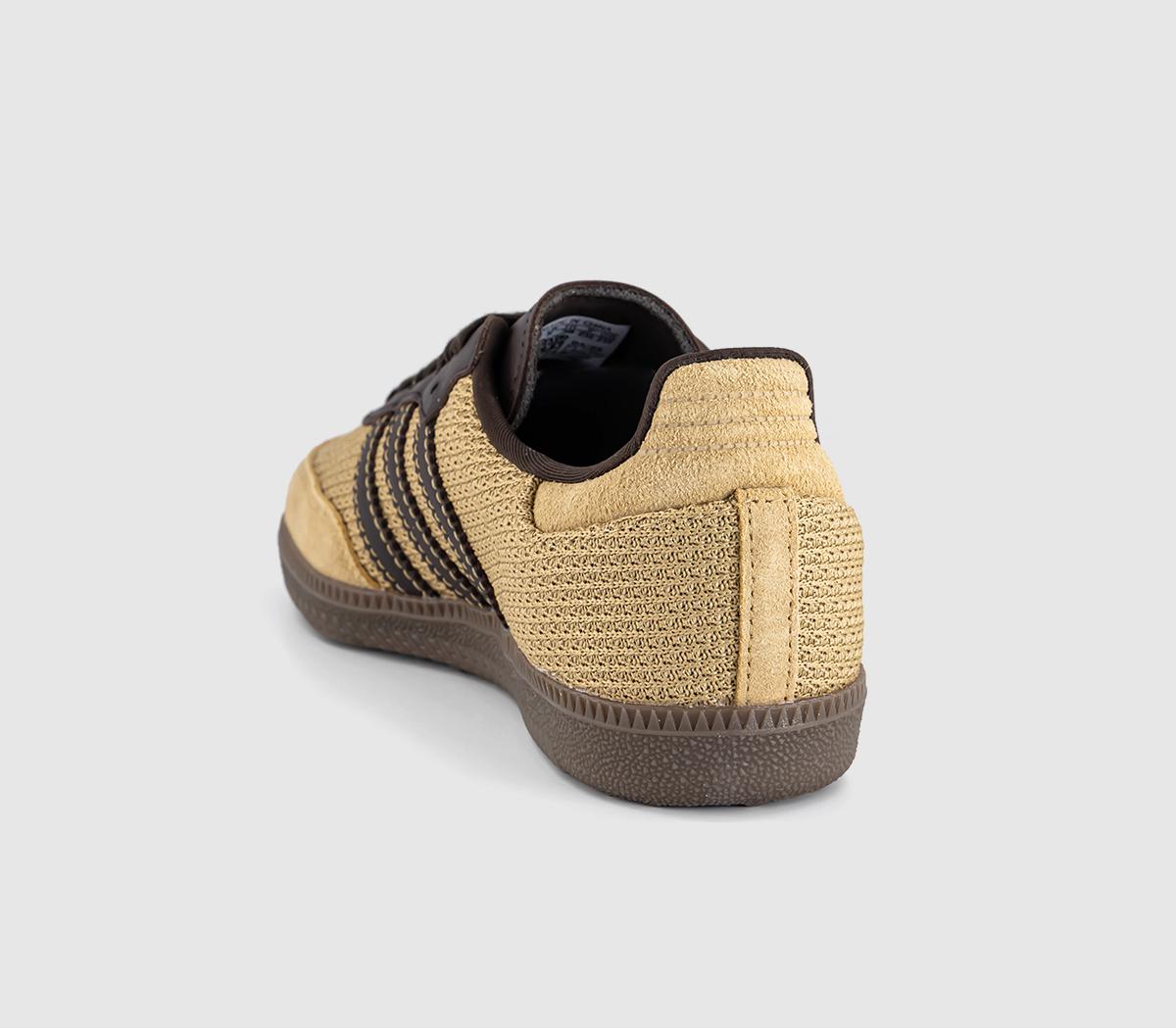 adidasSamba OG TrainersGold Beige Dark Brown Gum