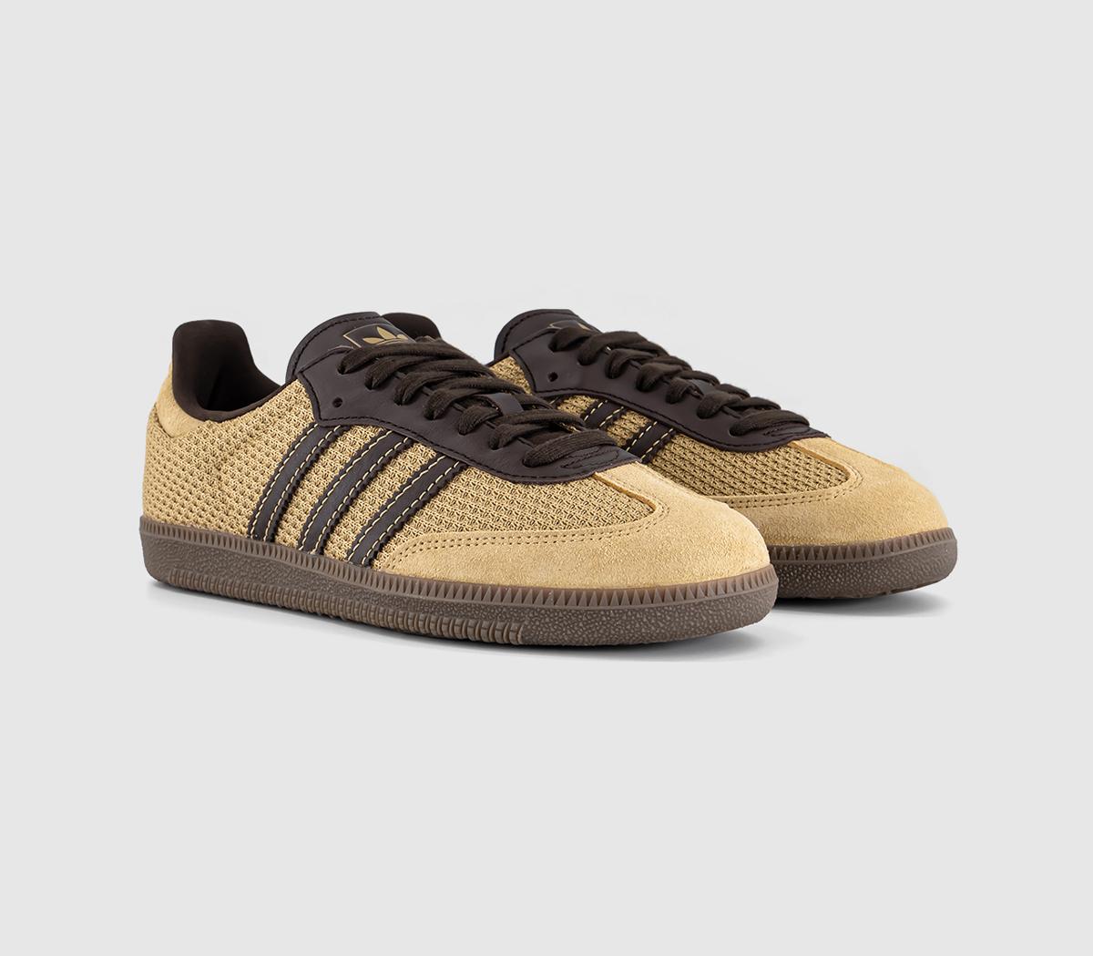 adidasSamba OG TrainersGold Beige Dark Brown Gum