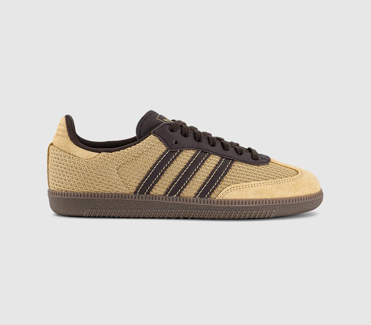 adidasSamba OG TrainersGold Beige Dark Brown Gum