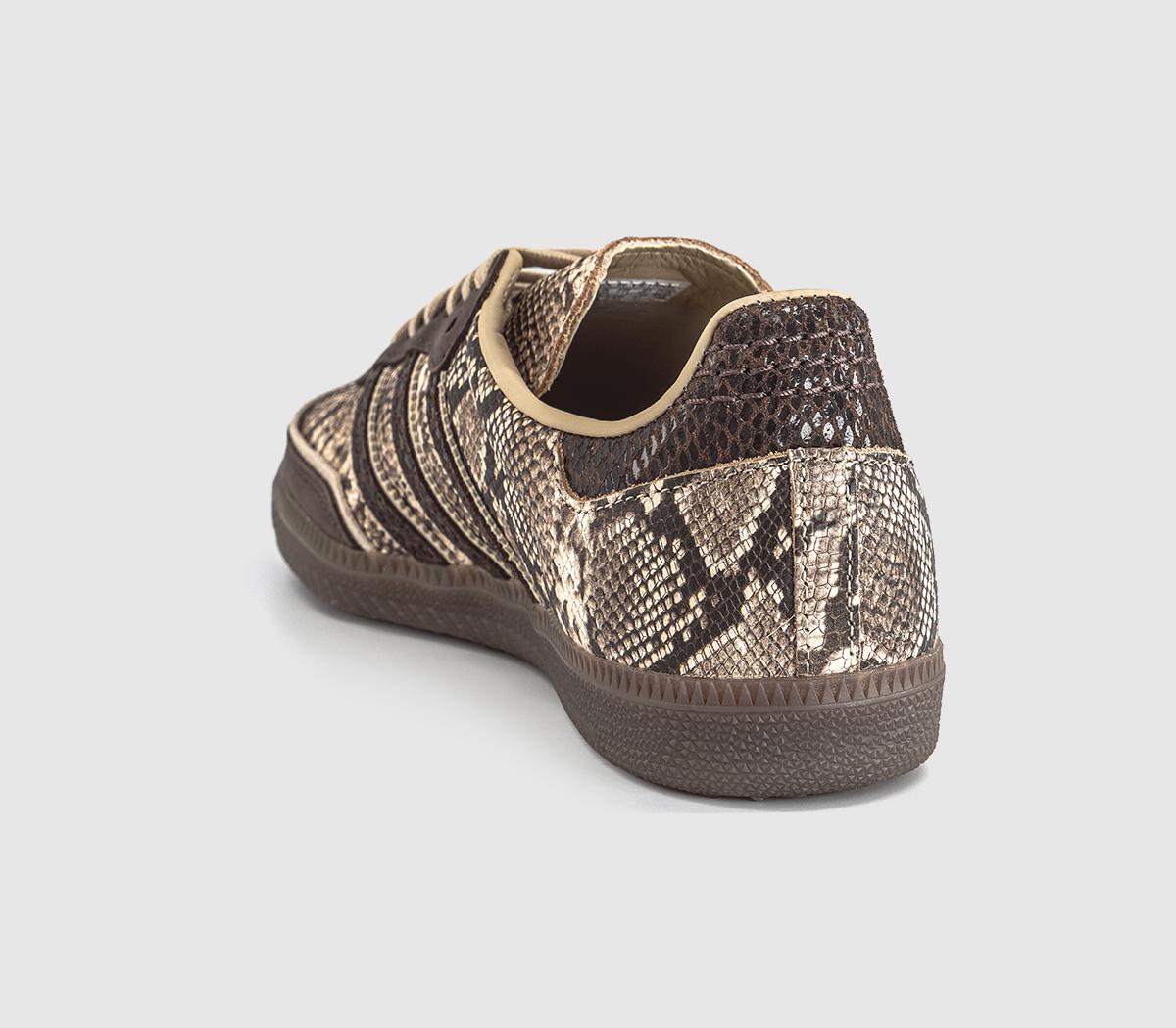 adidasSamba OG TrainersSnake Skin Brown Khaki Gum