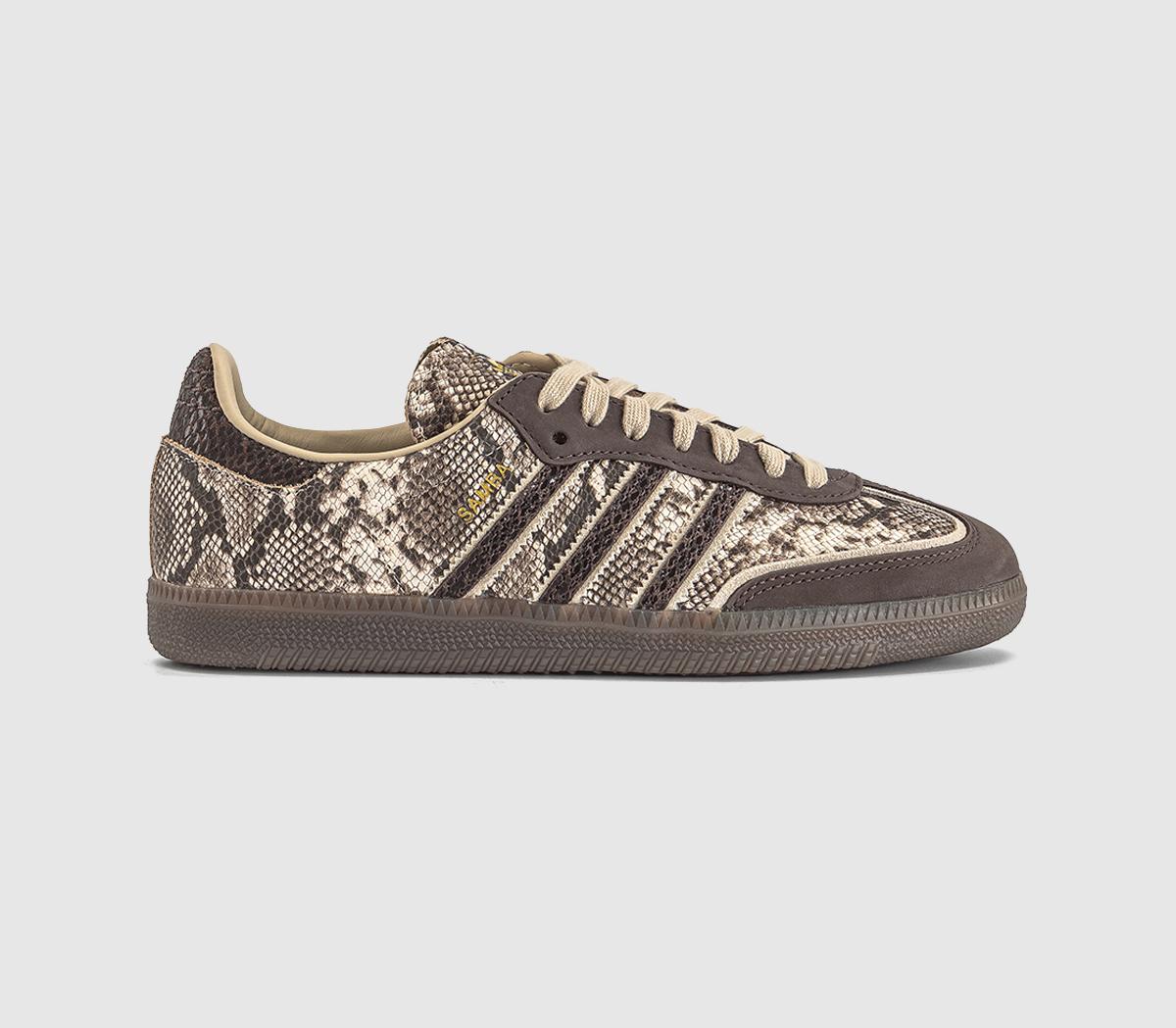 Adidas Samba Og Trainers Snake Skin Brown Khaki Gum In   in Women's Size 9, Offspring