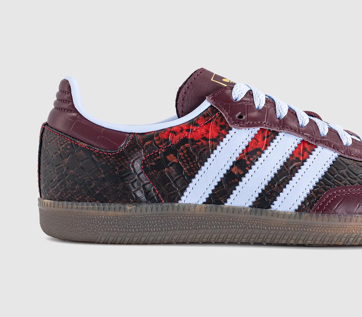 adidasSamba OG TrainersSnake Maroon Blue Dawn Gold Metallic