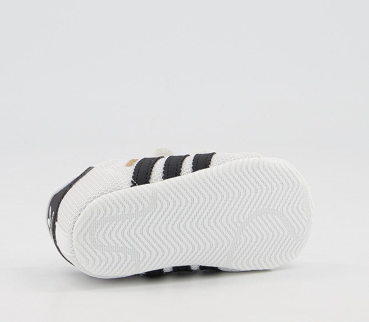adidasSuperstar Crib BootiesWhite Black White