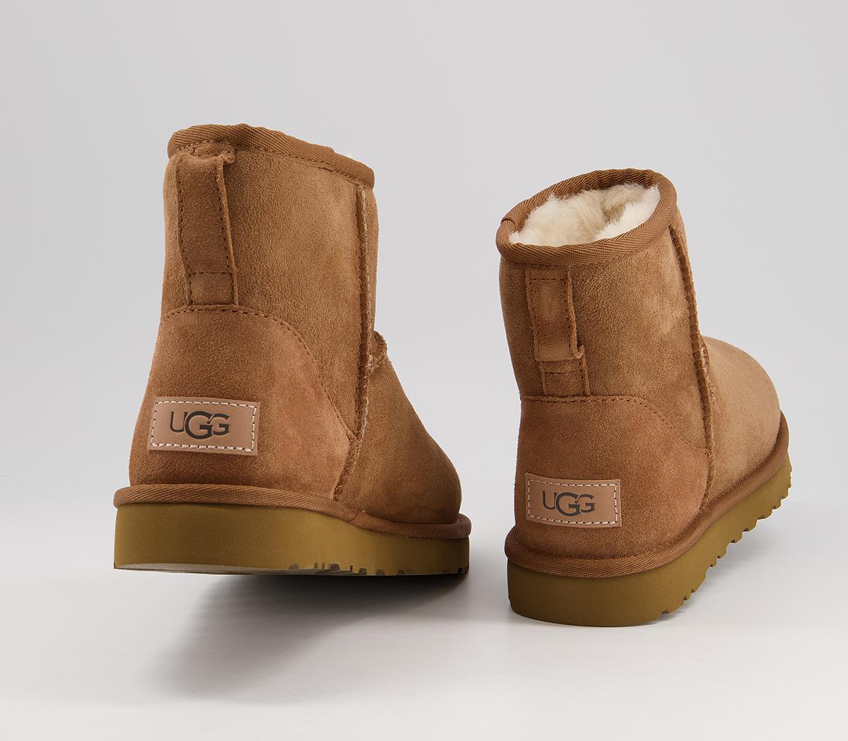 UGG Classic Mini II Boots Chestnut Suede - Women's Ankle Boots