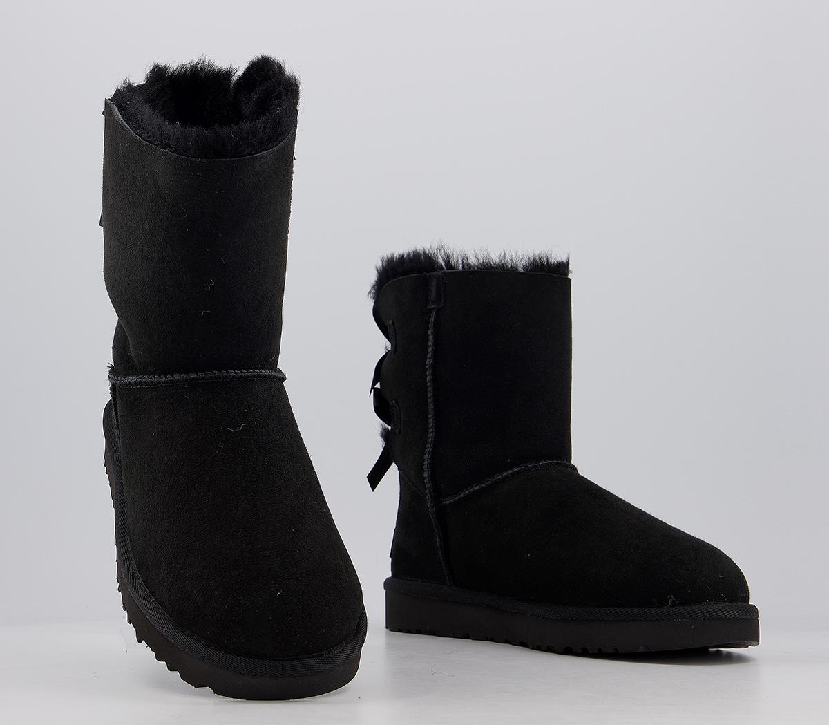 UGG Bailey Bow II Calf Boots UGG Bailey Bow II Calf Boots Black Suede