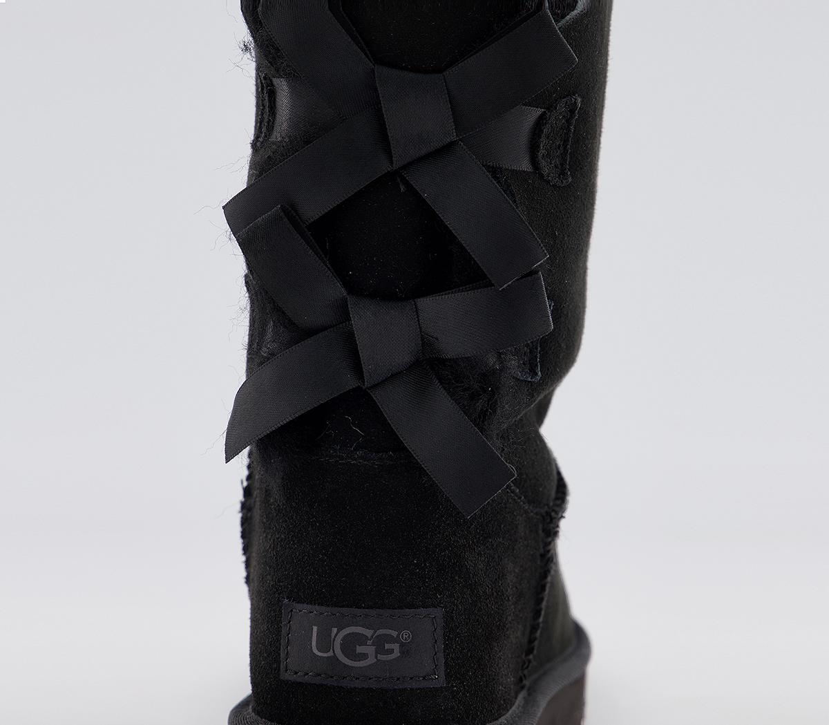 UGG Bailey Bow II Calf Boots UGG Bailey Bow II Calf Boots Black Suede