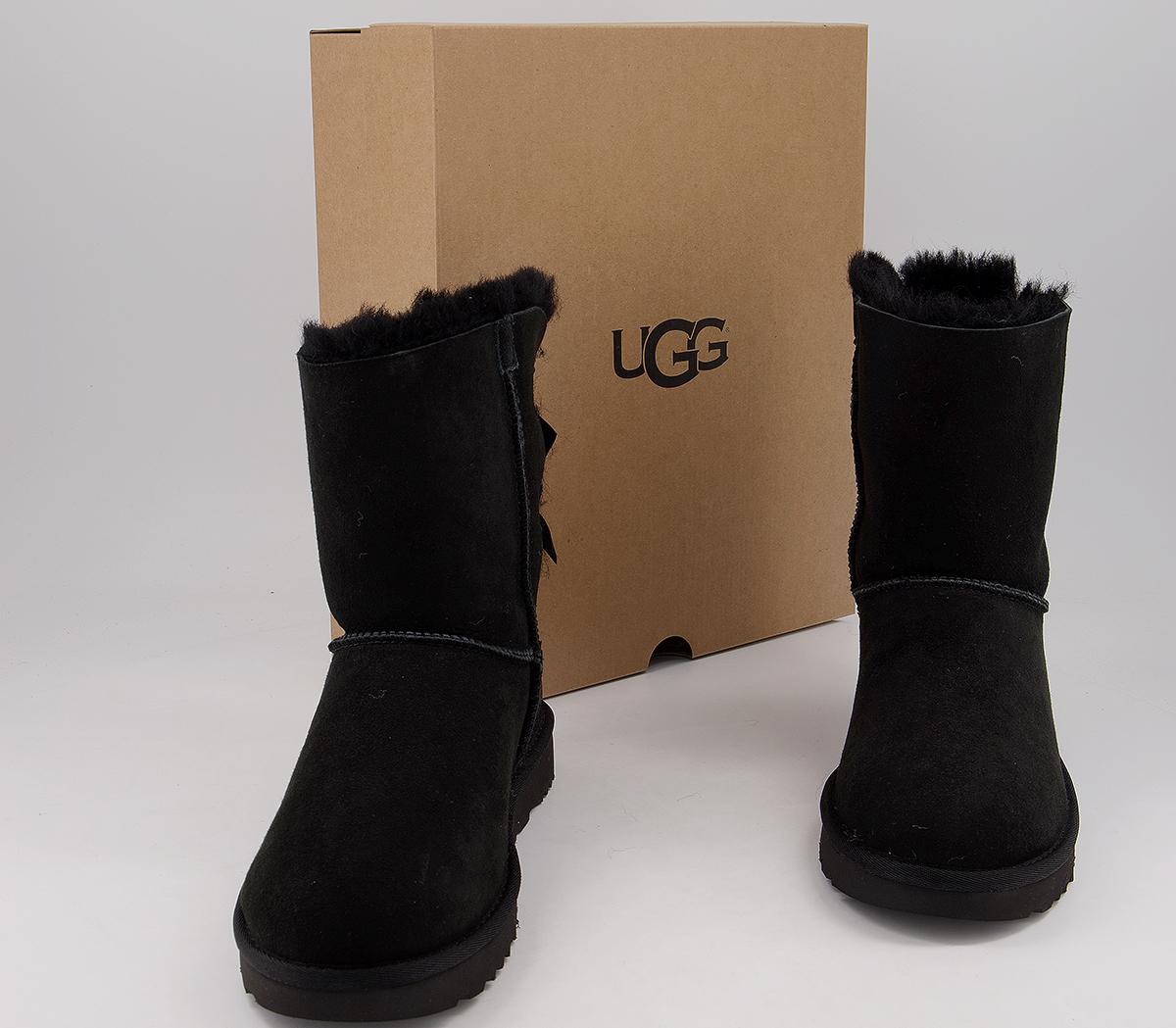 UGG Bailey Bow II Calf Boots UGG Bailey Bow II Calf Boots Black Suede