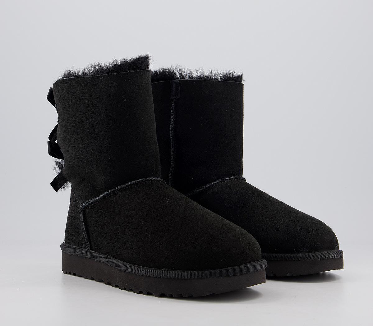 UGG Bailey Bow II Calf Boots UGG Bailey Bow II Calf Boots Black Suede