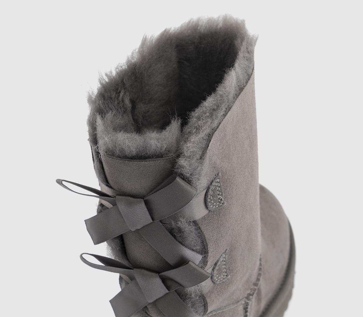 UGG Bailey Bow II Calf Boots Grey - Women's Ankle Boots