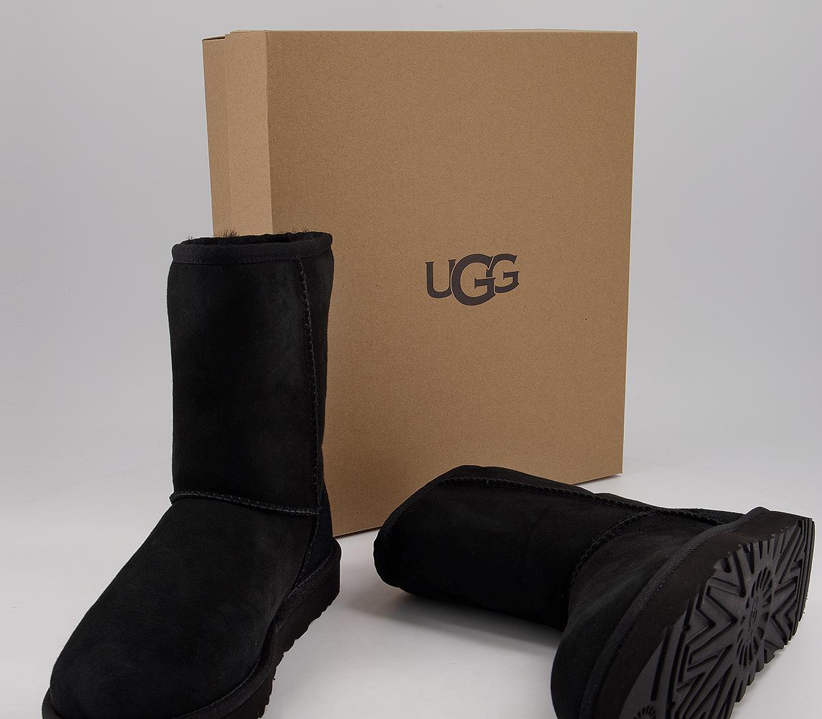 UGG Classic Short II Boots UGG Classic Short II Boots Black Suede