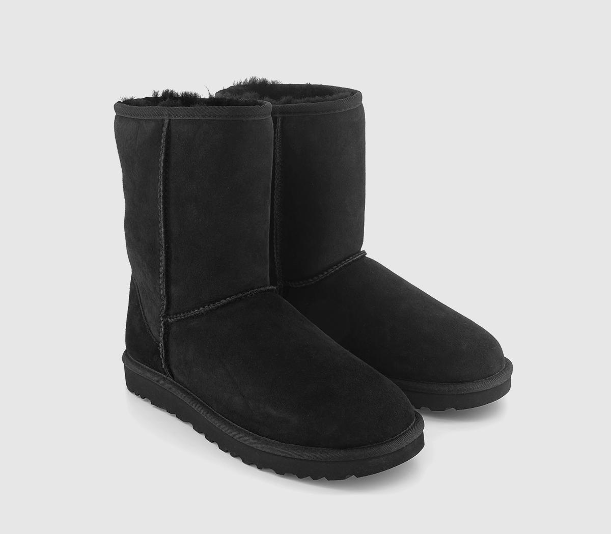 UGG Womens Black Suede Classic Short Ii Boots, 6