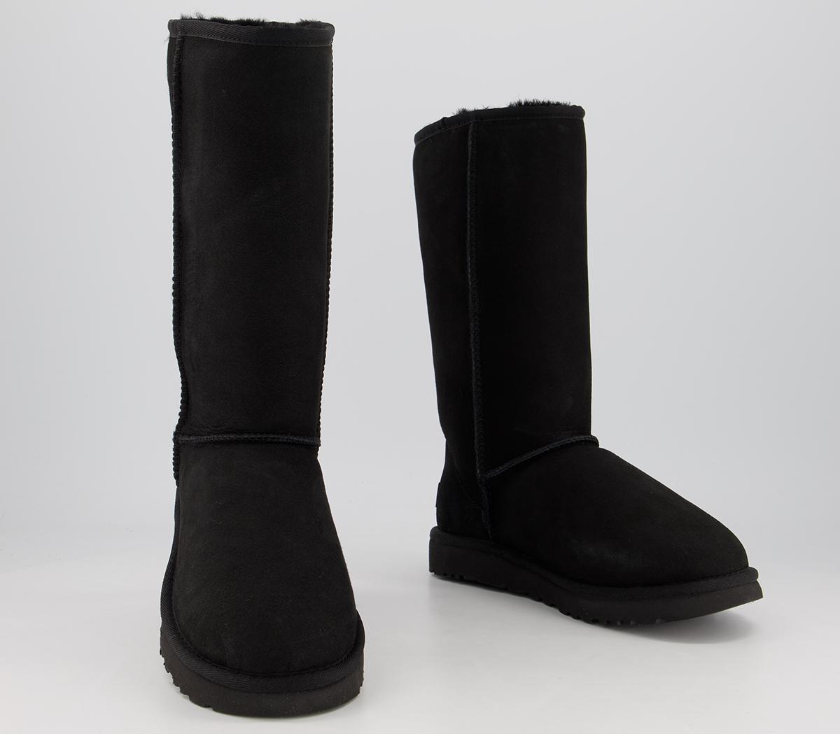 UGG Classic Tall II Boots Black Suede - OFFICE Girl