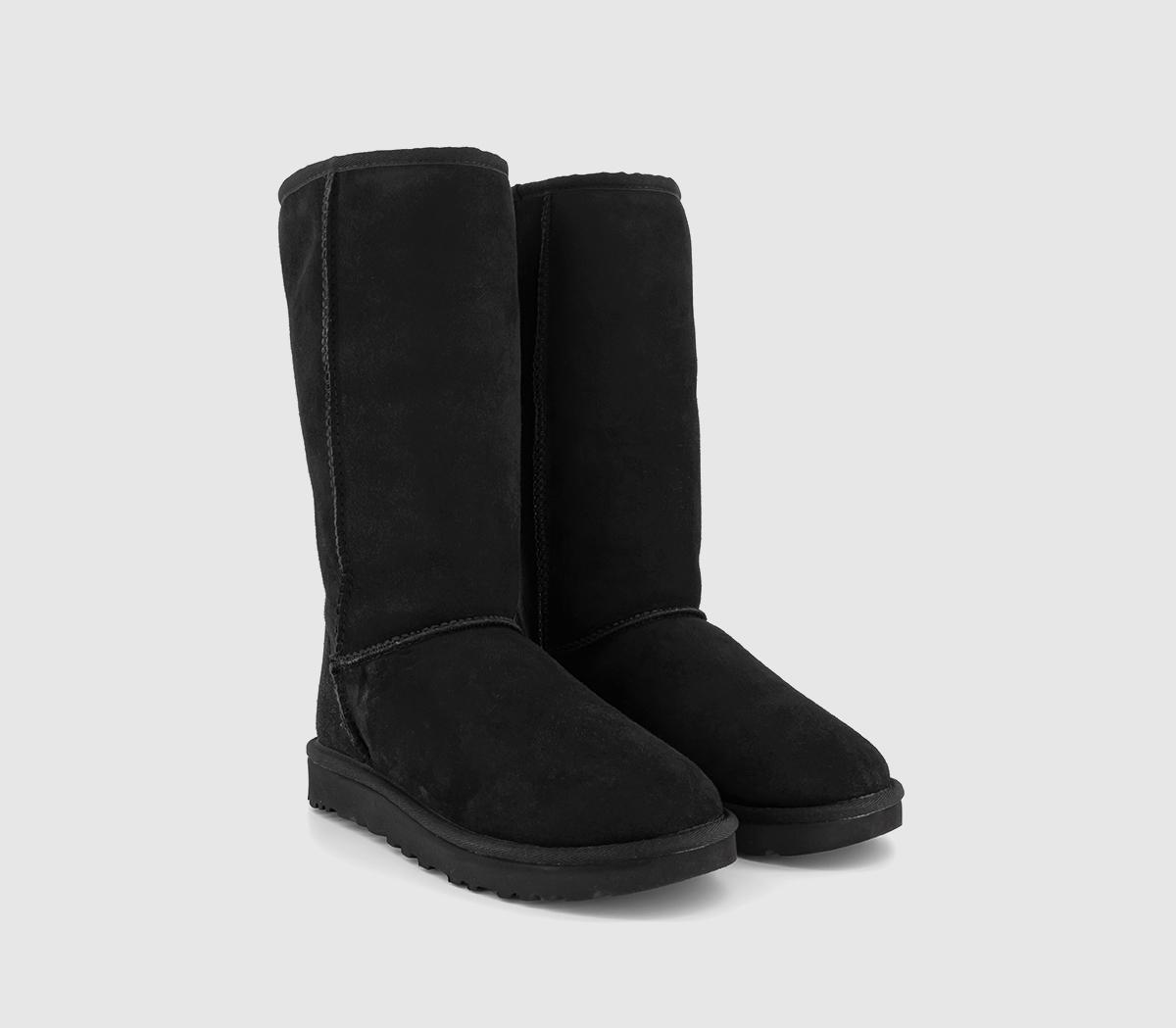 UGG Womens Black Suede Classic Tall Ii Boots, 4