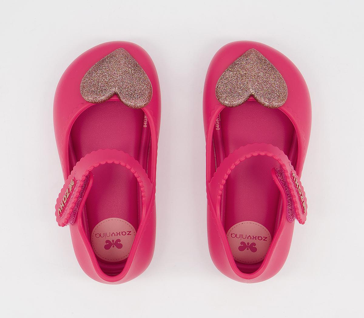 ZaxyBaby Heart ShoesPink Gold Glitter
